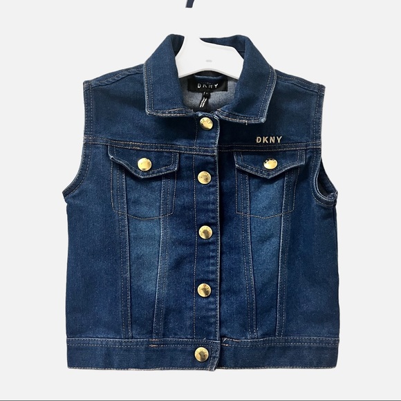 Dkny Jackets & Coats Dkny Kids Jean Vest Size 7 Euc Poshmark